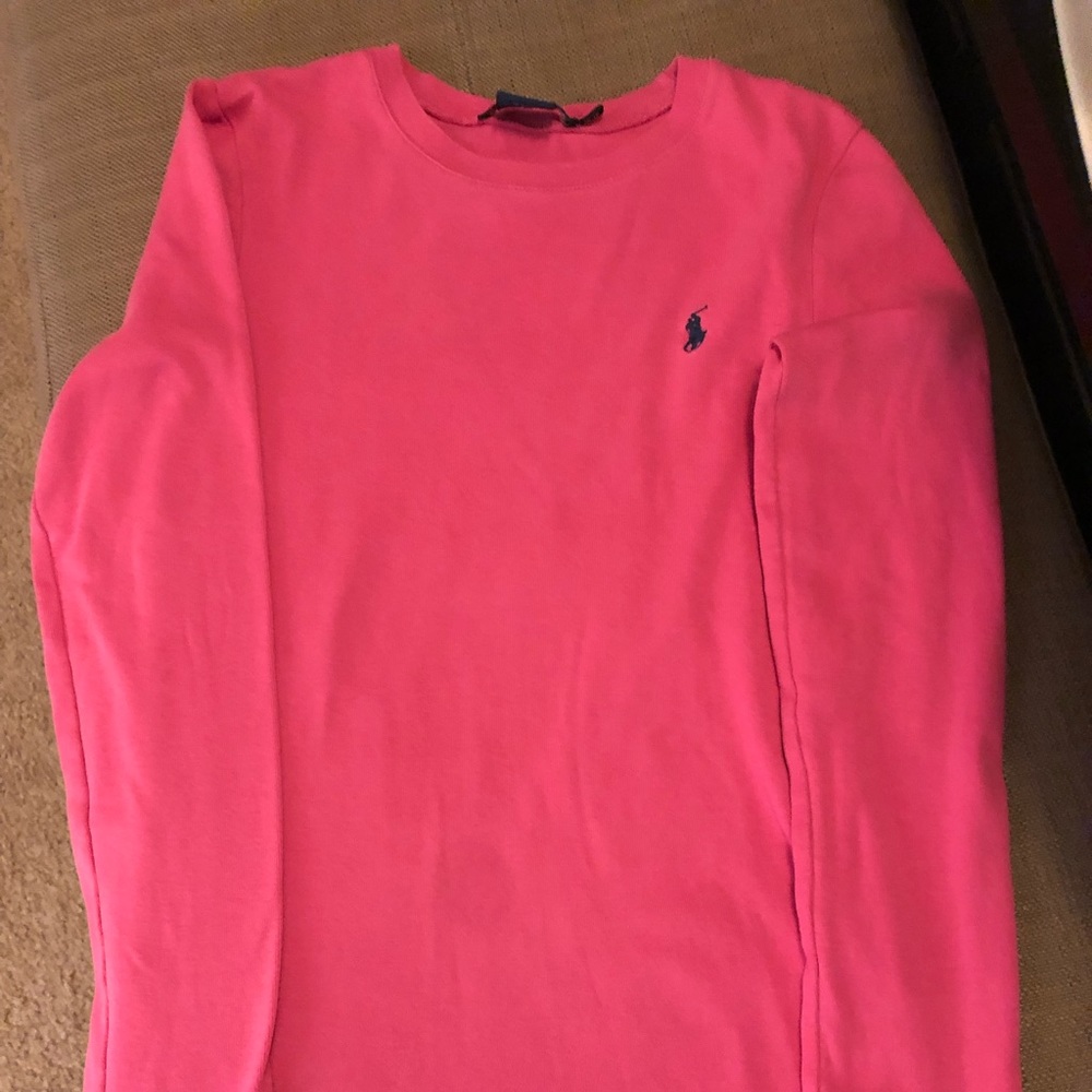 Ralph Lauren Sport pink long sleeved shirt
